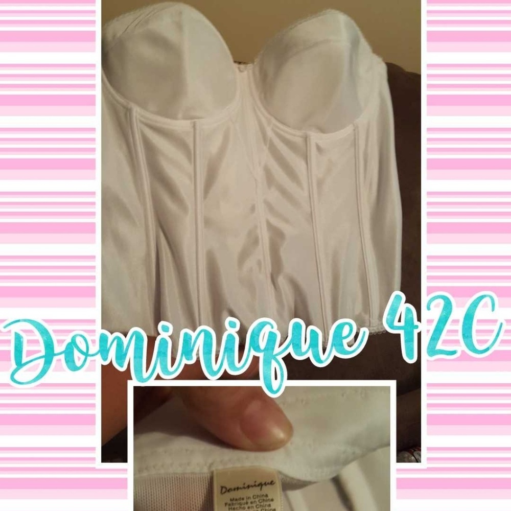 Dominique White Satin Torsolette